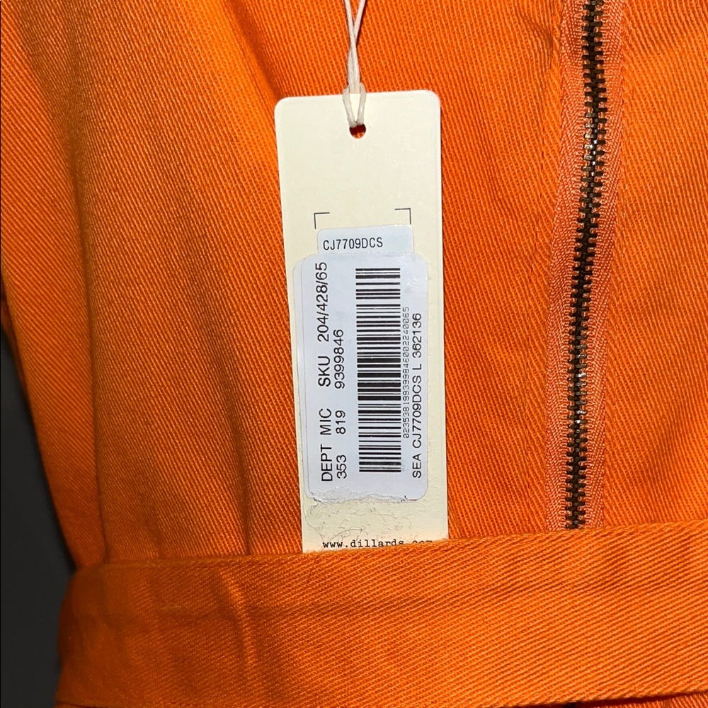 Women's Orange Jumpsuit made by copper key beautiful orange bright size large - Picture 12 of 16